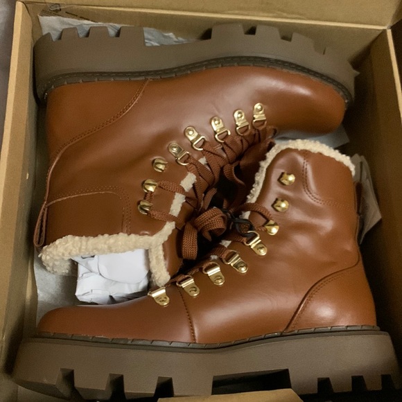 Zara Shoes Nwt Zara Leather Hiking Boots Poshmark